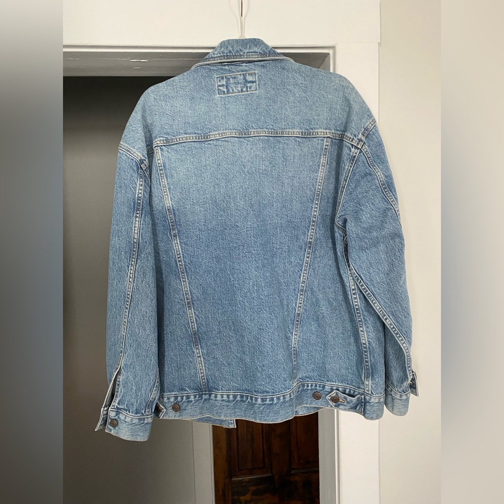 LOFT Light Blue Denim Jacket Medium - Picture 3 of 5